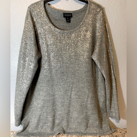 Lane Bryant Sweaters - LANE BRYANT PULLOVER sparkling gray women’s sweater size 18/20